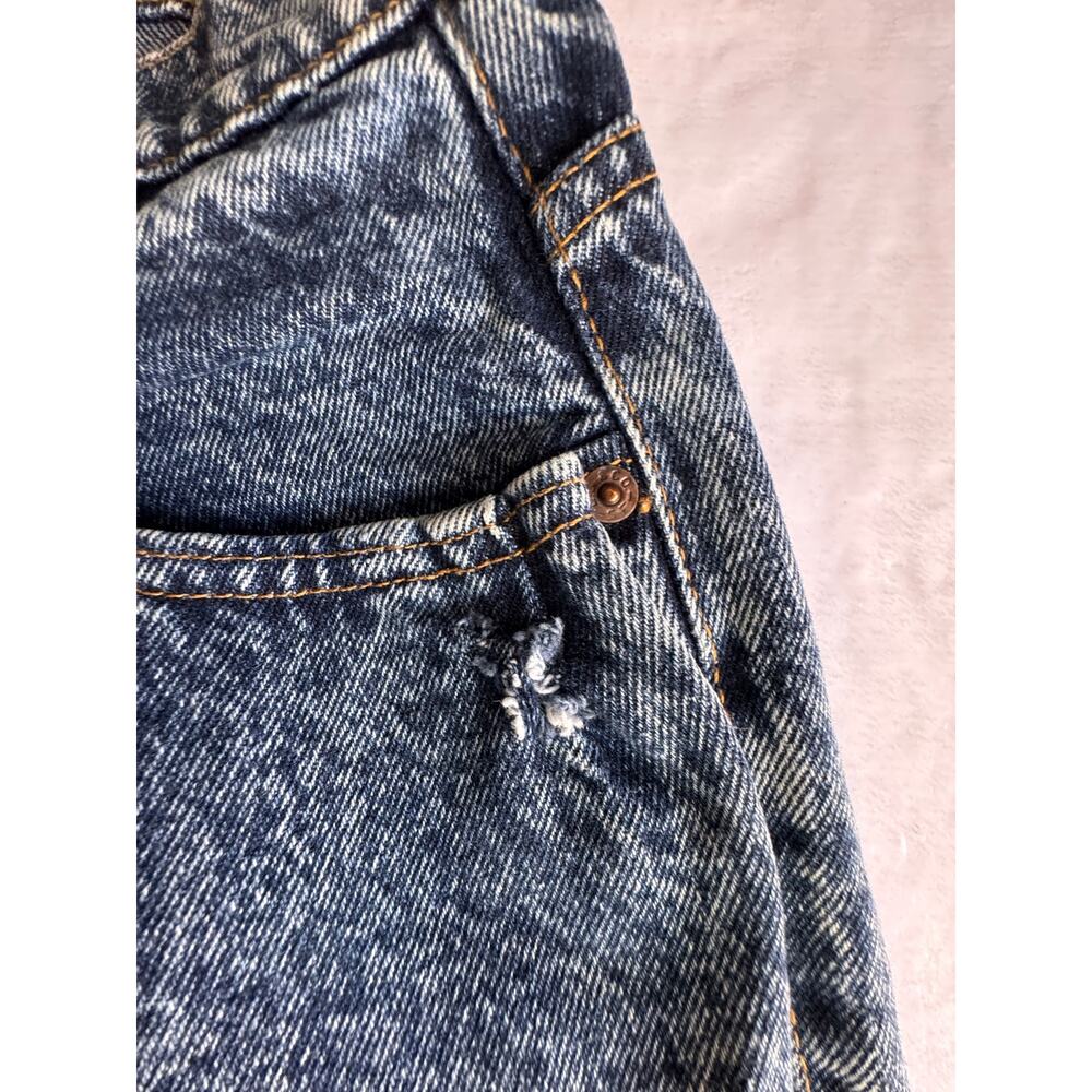 Vintage 80s Levis White Tab Acid Wash Pleated High Waist Jeans Made in USA W30 - Picture 10 of 14